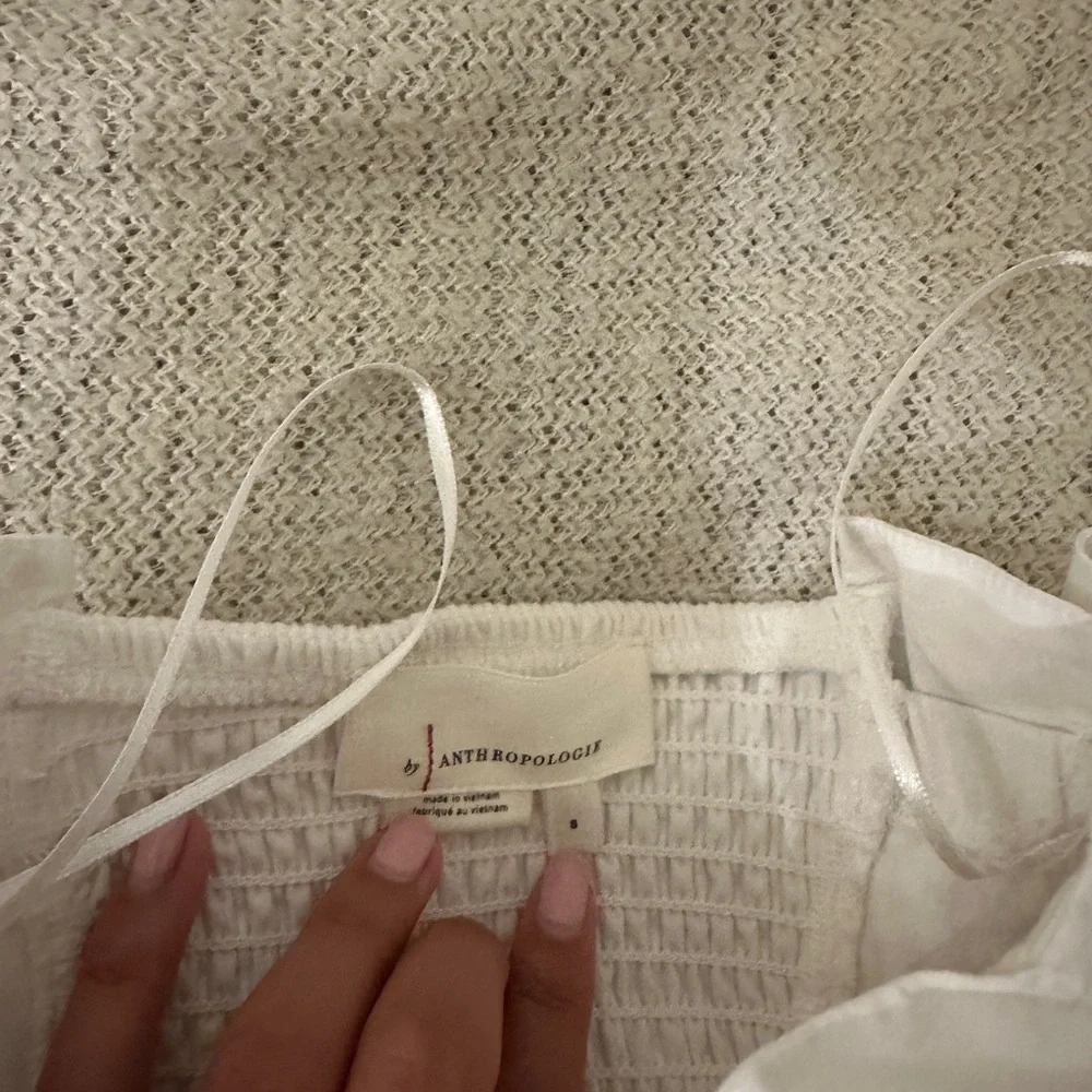 White Ruffled Top - Picture 2 of 2